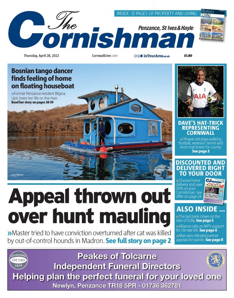 The Cornishman  front page